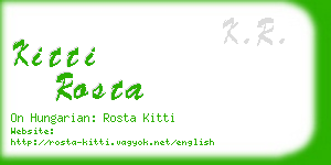 kitti rosta business card